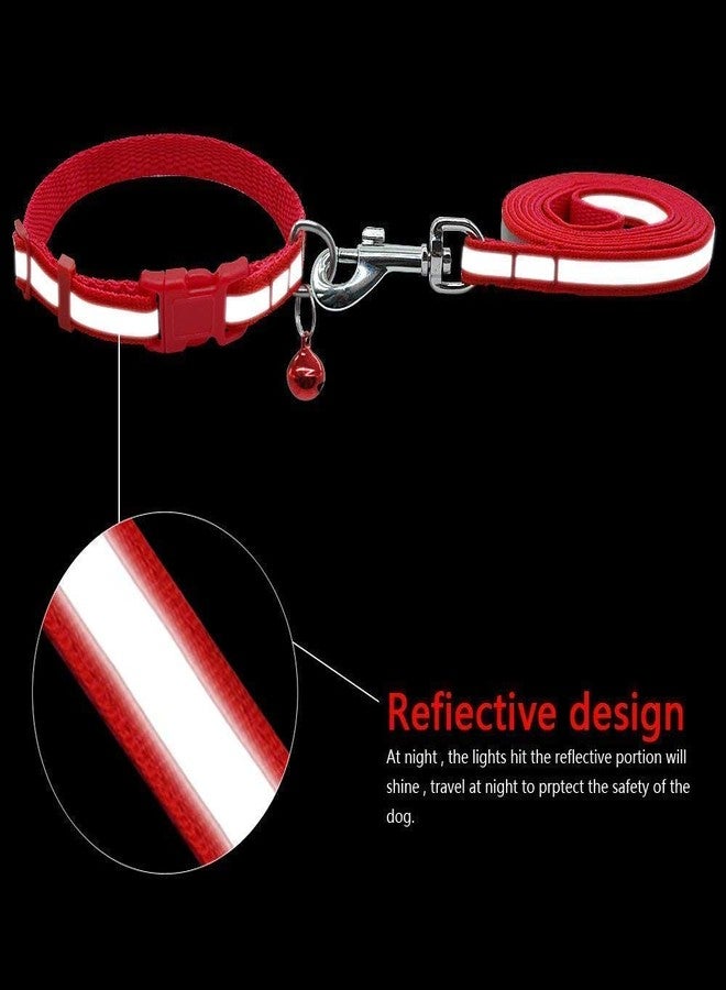 KittuPet Reflective Leash Collar for Puppy Set with Bell for Cats and Dogs 10mm, Colour May Vary - Image 4